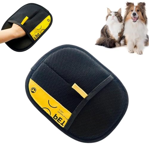 EasPowest Goalintent Haustierhandschuhe, Goalintent Elektrostatische Tierhaarentferner-Handschuhe, Doppelseitige Fellpflegehandschuhe, Tierhaarentferner-Handschuhe für Katzen und Hunde (1 Pc) von EasPowest