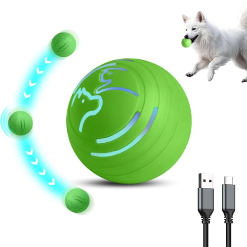 Easing Interaktives Hunde-/Katzenballspielzeug, LED-Licht, intelligent, bewegungsaktiviert/springend, automatischer Rollball für Welpen, kleine, mittelgroße Haustiere mit 4 interaktiven Modi, Easing Interaktives Hunde-/Katzenballspielzeug, LED-Licht, intelligent, bewegungsaktiviert/springend, automatischer Rollball für Welpen, kleine, mittelgroße Haustiere mit 4 interaktiven Modi, von Easing