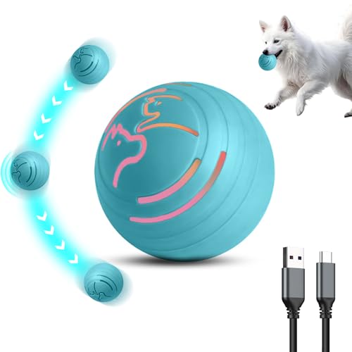 Easing Interaktives Hunde-/Katzenballspielzeug, LED-Licht, intelligent, bewegungsaktiviert/springend, automatischer Rollball für Welpen, kleine, mittelgroße Haustiere mit 4 interaktiven Modi, Easing Interaktives Hunde-/Katzenballspielzeug, LED-Licht, intelligent, bewegungsaktiviert/springend, automatischer Rollball für Welpen, kleine, mittelgroße Haustiere mit 4 interaktiven Modi, von Easing