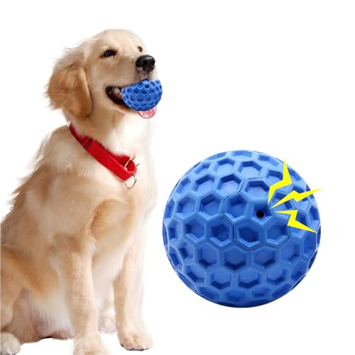 Easing Quietschball für Hunde, interaktives Kauspielzeug, unzerstörbar, langlebig, Hundebälle für aggressive Kauer zur Linderung von Angstzuständen, Langeweile, robustes Zahnspielzeug für Welpen, Blau Easing Quietschball für Hunde, interaktives Kauspielzeug, unzerstörbar, langlebig, Hundebälle für aggressive Kauer zur Linderung von Angstzuständen, Langeweile, robustes Zahnspielzeug für Welpen, Blau von Easing