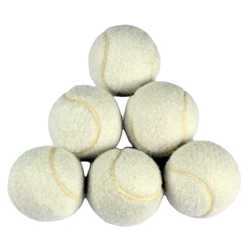 Trainings-Tennisbälle, hohe Elastizität, Übungs-Tennis für Anfänger, Übungsbälle, Filz-Trainingsspielzeug für Haustiere, Hunde, 6 Stück (Beige) von Easnea