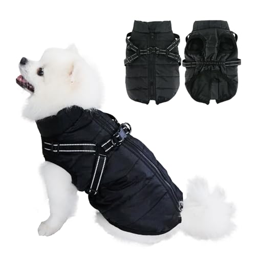 EASTLION Hundebekleidung Hundemantel wasserdichte Winterjacke Warme Weste Hundebekleidung Hundejacke mit Hundegeschirr Reflektierende Hundemäntel, Rot und Schwarz, Größe für S-2XL,Schwarz,Größe 2XL EASTLION Hundebekleidung Hundemantel wasserdichte Winterjacke Warme Weste Hundebekleidung Hundejacke mit Hundegeschirr Reflektierende Hundemäntel, Rot und Schwarz, Größe für S-2XL,Schwarz,Größe 2XL von Eastlion