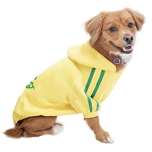 Eastlion Hund Pullover Welpen-T-Shirt Warm Pullover Mantel Pet Kleidung Bekleidung, Gelb, Gr. S von Eastlion