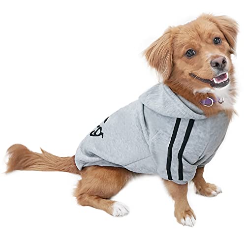 Eastlion Hund Pullover Welpen-T-Shirt Warm Pullover Mantel Pet Kleidung Bekleidung, Grau, Gr. M von Eastlion