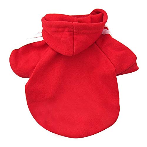 Eastlion Hund Pullover Welpen-T-Shirt Warm Pullover Mantel Pet Kleidung Bekleidung, Rot, Gr. S von Eastlion