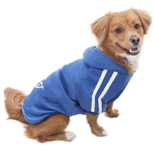 Eastlion Hund Pullover Welpen-T-Shirt Warm Pullover Mantel Pet Kleidung Bekleidung, Saphirblau, Gr. M von Eastlion