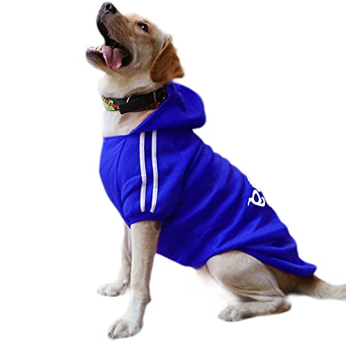 Eastlion Hunde Warm Hoodies Mantel Kleidung Pullover Haustier Welpen T-Shirt Dunkelblau 3XL von Eastlion