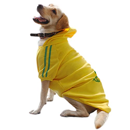 Eastlion Hunde Warm Hoodies Mantel Kleidung Pullover Haustier Welpen T-Shirt Gelb 6XL von Eastlion