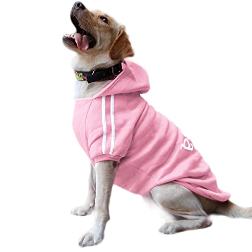Eastlion Hunde Warm Hoodies Mantel Kleidung Pullover Haustier Welpen T-Shirt Rosa 3XL von Eastlion