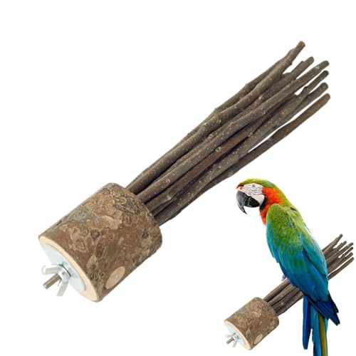 Eastuy Holzsitzstangen für Papageien,Holzvogelsitzstangen für Papageien, Nymphensittichbarsch aus, Papageienständer, Äste, Gabelspielzeug, Haustier-Vogelkäfig, hölzerne Sitzstange, Plattform, von Eastuy
