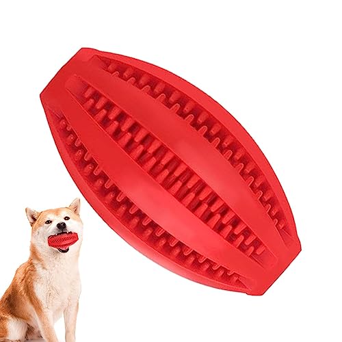 Eastuy IQ-Trainingsball für Hunde - Langlebiges Hunde-Rugby-Spielzeug für Backenzähne | Leckeres Gummiball-Backenkauspielzeug für kleine, mittelgroße und große Hunde und Welpen von Eastuy