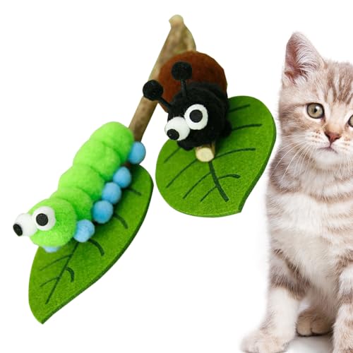 Eastuy Silvervine Sticks - 2 Stück süßes Kätzchen-Beißspielzeug, natürlich - Beruhigendes Katzen-Kauspielzeug, langlebiges Katzen-Beißspielzeug zum Schutz von Möbeln, zum Reinigen der Zähne von Eastuy