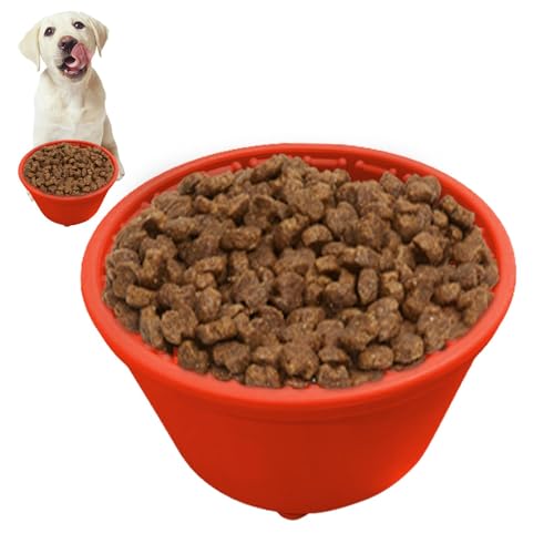 Eastuy Slow-Food-Napf für kleine Hunde, Slow-Feeder-Eimer, Anti-Erstickungs-Lebensmitteleimer, Anreicherungsspielzeug für Hunde, Futternapf für gesunde Ernährung, interaktives Hundespielzeug, von Eastuy