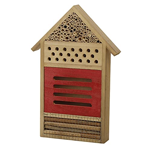 Easy-topbuy Holz Bemaltes Insektenhaus - Bienenhaus Für Den Garten - Handgemachter Insektenlebensraum Bug Bee Hotel Schmetterlingsschutz - Insekten Anziehen Und Schützen von Eastuy