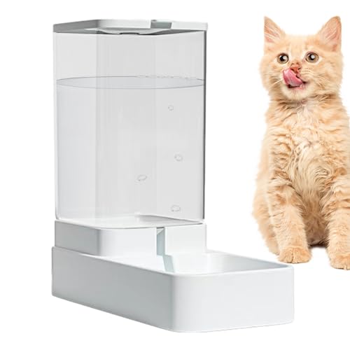 Futterautomat für Hunde, Futterautomat für Katzen - Gravity Auto Wasserfutter-Haustierfutterautomat,3,8 l Schwerkraft-Futterspender für Haustiere für Futter und Wasser, Spender mit großem Eastuy von Eastuy
