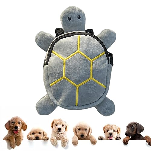 Hundegeschirrtasche,Niedliches, leicht zu begehendes Haustiergeschirr in Schildkrötenform - Verstellbare Gehweste für Haustiere mit D-Ring und Satteltasche für Reisen, Camping, Wandern, Eastuy von Eastuy