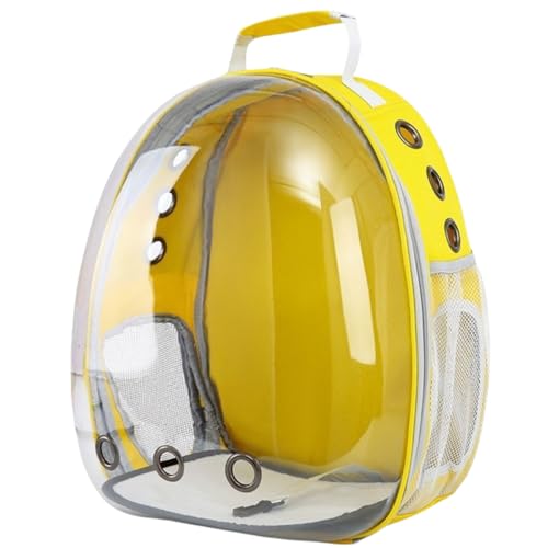 Katzentragerrucksack, Frontpack – Weltraumkapsel-Design, Haustier-Reiserucksack für kleine und mittelgroße Katzen/Hunde, atmungsaktive Luftpolster-Fenstertasche zum Wandern, Spazierengehen, Camping von Easwisa