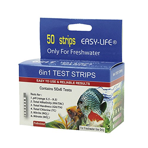 Easy Life Test Strips 6 in 1, 50 Teststreifen für pH, KH, GH, CI, NO2, NO3 von Easy Life