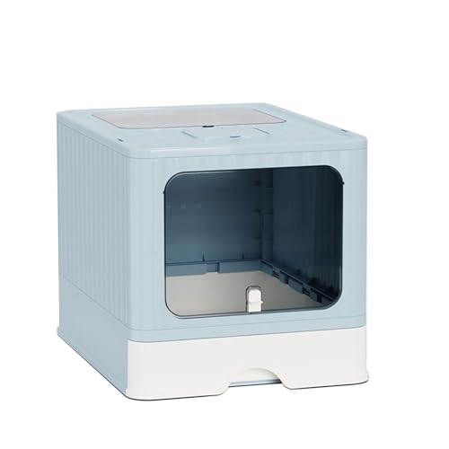 Faltbare Katzentoilette mit Deckel vorne und Oben Ausgang, Katzentoilette, Aufbewahrung und Schaufel, Design, Schubladenart, für Katzen bis 15 kg, weniger Spuren, auslaufsicherer Boden Faltbare Katzentoilette mit Deckel vorne und Oben Ausgang, Katzentoilette, Aufbewahrung und Schaufel, Design, Schubladenart, für Katzen bis 15 kg, weniger Spuren, auslaufsicherer Boden von EasyBuyCat