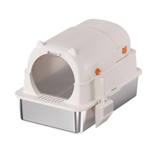 Geschlossene Katzenklo Edelstahl XXL, 3-in-1 Katzentoilette aus StahlKatzenklo Metall Mit Hochwandigem Seitengehäuse, Nicht-Klebrig, Auslaufsicher & Einfach zu Reinigen Geschlossene Katzenklo Edelstahl XXL, 3-in-1 Katzentoilette aus StahlKatzenklo Metall Mit Hochwandigem Seitengehäuse, Nicht-Klebrig, Auslaufsicher & Einfach zu Reinigen von EasyBuyCat
