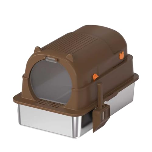 Geschlossene Katzenklo Edelstahl XXL, 3-in-1 Katzentoilette aus StahlKatzenklo Metall Mit Hochwandigem Seitengehäuse, Nicht-Klebrig, Auslaufsicher & Einfach zu Reinigen Geschlossene Katzenklo Edelstahl XXL, 3-in-1 Katzentoilette aus StahlKatzenklo Metall Mit Hochwandigem Seitengehäuse, Nicht-Klebrig, Auslaufsicher & Einfach zu Reinigen von EasyBuyCat