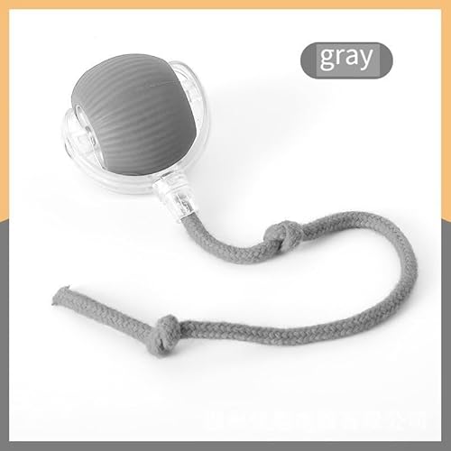 EasyByMall The Pet Companion interaktiver, intelligenter und wiederaufladbarer Rollball (Seilgrau) von EasyByMall