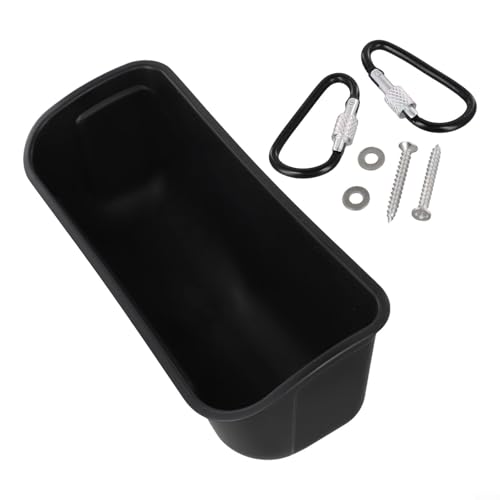 Hygienischer Futtertrog für Hühner, perfekt für Enten und andere Kleintiere (schwarz) von EasyByMall