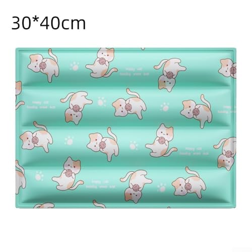 Kühlmatte für Hunde und Katzen mit leicht zu reinigendem Design, ein Muss für heiße Tage (C 30 x 40 cm) von EasyByMall