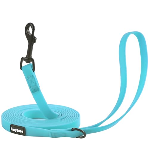 Hundeleine für kleine Hunde mit galvanisierten schwarzen Beschlägen, leichte Hundeleine mit Verkehrsgriff, 1,8 m wasserdicht, blau, beschichtet mit strapazierfähigem und geruchsfreiem Material, für Hundeleine für kleine Hunde mit galvanisierten schwarzen Beschlägen, leichte Hundeleine mit Verkehrsgriff, 1,8 m wasserdicht, blau, beschichtet mit strapazierfähigem und geruchsfreiem Material, für von EasyEase