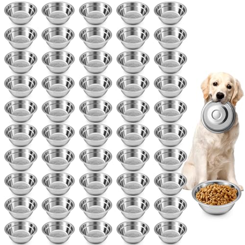 50 Stück 14 cm Edelstahl-Hundenäpfe Ersatz Basic Katzennäpfe 284 ml Futter- und Wassernapf Verdickte Hundenäpfe Kleine Haustierteller Katzenfutter Futternapf Haustier Futternapf für Kätzchen Welpen 50 Stück 14 cm Edelstahl-Hundenäpfe Ersatz Basic Katzennäpfe 284 ml Futter- und Wassernapf Verdickte Hundenäpfe Kleine Haustierteller Katzenfutter Futternapf Haustier Futternapf für Kätzchen Welpen von Easytle