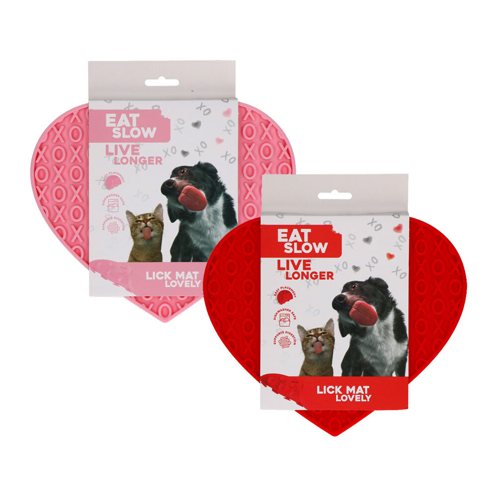 Eat Slow Live Longer Lick Mat Heart - Rot Eat Slow Live Longer Lick Mat Heart - Rot von Eat Slow Live Longer