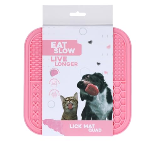 Eat Slow Live Longer Leckmatte Quartett - 20 x 20 cm - Schnüffelmatte - Anti-Schnüffelmatte - Slowfeeder - 100% Silikon - spülmaschinenfest - Rosa Eat Slow Live Longer Leckmatte Quartett - 20 x 20 cm - Schnüffelmatte - Anti-Schnüffelmatte - Slowfeeder - 100% Silikon - spülmaschinenfest - Rosa von Eat Slow Live Longer