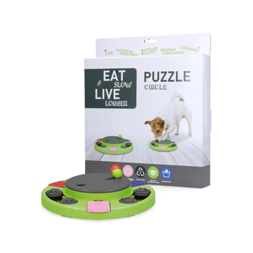 Eat Slow Live Longer Puzzle Anti-Raucher-Futterschale – Puzzle – Dreieck von Eat Slow Live Longer