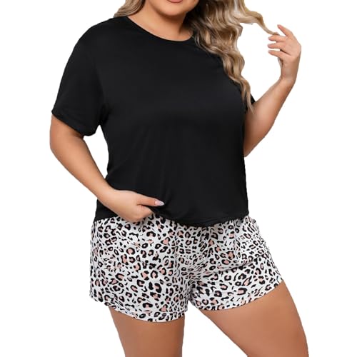 Eauptffy Schlafanzug Mädchen, Womens Pyjamas, Pyjamas Kurz Zweiteiliger Nachtwäsche Rundhals Homewear Beiläufig Leichte Kurzarm Top und Kurze Hose Schlafoverall Bedruckte Sommer Eauptffy Schlafanzug Mädchen, Womens Pyjamas, Pyjamas Kurz Zweiteiliger Nachtwäsche Rundhals Homewear Beiläufig Leichte Kurzarm Top und Kurze Hose Schlafoverall Bedruckte Sommer von Eauptffy