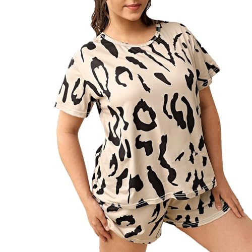 Eauptffy Schlafanzug Mädchen, Womens Pyjamas, Pyjamas Kurz Zweiteiliger Nachtwäsche Rundhals Homewear Beiläufig Leichte Kurzarm Top und Kurze Hose Schlafoverall Bedruckte Sommer Eauptffy Schlafanzug Mädchen, Womens Pyjamas, Pyjamas Kurz Zweiteiliger Nachtwäsche Rundhals Homewear Beiläufig Leichte Kurzarm Top und Kurze Hose Schlafoverall Bedruckte Sommer von Eauptffy