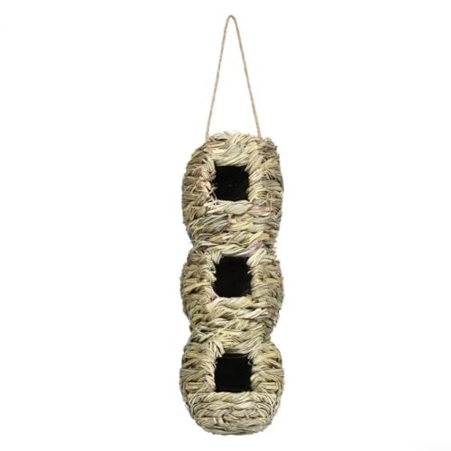 Kompaktes Vogelhaus, natürliches Stroh-Hängenest, 3 Löcher, kreatives Design Kompaktes Vogelhaus, natürliches Stroh-Hängenest, 3 Löcher, kreatives Design von Eawfgtuw