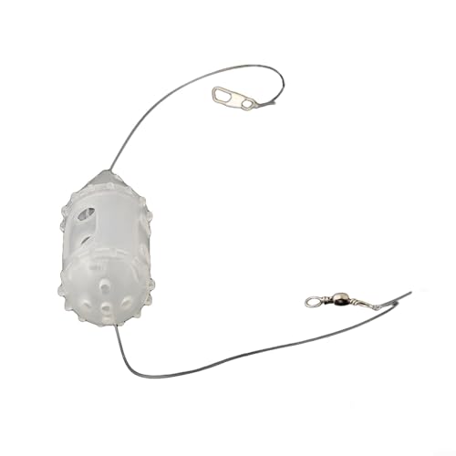 Transparente Kappe für Madenkarpfen-Futterspender, perfekt zum Matchangeln, einzigartiger Schlitzrahmen für präzises Auswerfen, erhältlich in 6 Größen (25 x 61 mm) von Eawfgtuw