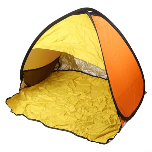UV-beständiges, automatisches Haustierzelt, ideal für Strandausflüge mit Ihren pelzigen Freunden (Orange und Gelb) von Eawfgtuw