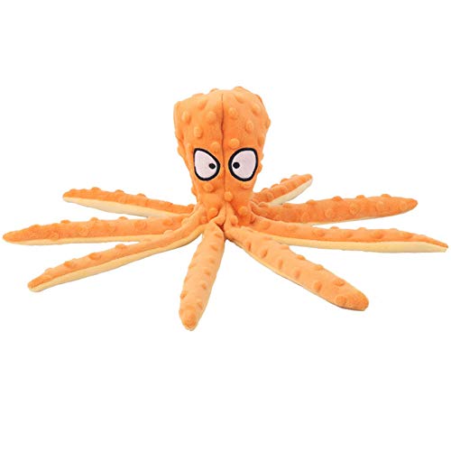Eayoly Octopus Quietschendes Hundespielzeug - Hundespielzeug für Welpen,Kauspielzeug für Welpenzahnen, Keine Nervosität mehr, aggressives Kauen, Keine Füllung, quietschende von Eayoly