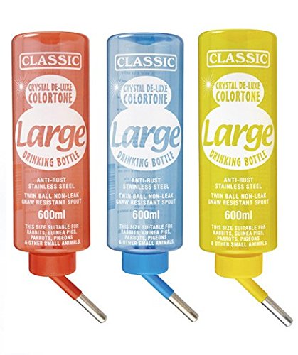 12 Trinklaschen für Nager CLASSIC - colortone - 600ml #511-420775 von Ebi & Ebi