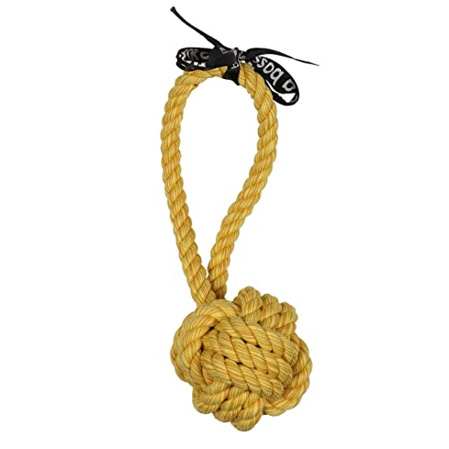 EBI, Are You Knots' Ball mit Schnalle, 20 cm, Gelb, mit Schlaufe zum Apportieren und Ziehen, Feste gedrehte Baumwolle, gelbe, bis zum Herzen, trägt zu gesunden Zähnen und Zahnfleisch bei EBI, Are You Knots' Ball mit Schnalle, 20 cm, Gelb, mit Schlaufe zum Apportieren und Ziehen, Feste gedrehte Baumwolle, gelbe, bis zum Herzen, trägt zu gesunden Zähnen und Zahnfleisch bei von EBI