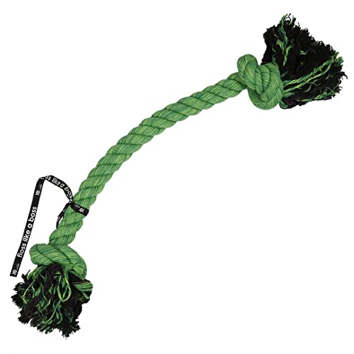 EBI, Do You Even Floss Dawg-Seil, 2 Knoten, 95 cm, Grün, Baumwolle, fest gedreht, gemischte grüne Farbe, hochwertig, bis ins Herz, trägt zu gesunden Zähnen und Zahnfleisch von Ebi & Ebi