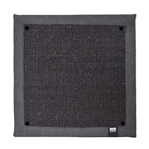 Ebi, Krabbelmatte, quadratisch, 38 x 38 x 1,5 cm, Schwarz, Katze, Schwarz von Ebi