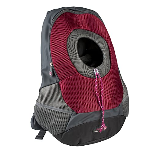 EBI, Transporttasche Maria Crazy Paws aus Nylon, M, 41,5 x 17,5 x 43 cm, Bordeaux, Transport, Burgunderrot, Hund von Ebi & Ebi