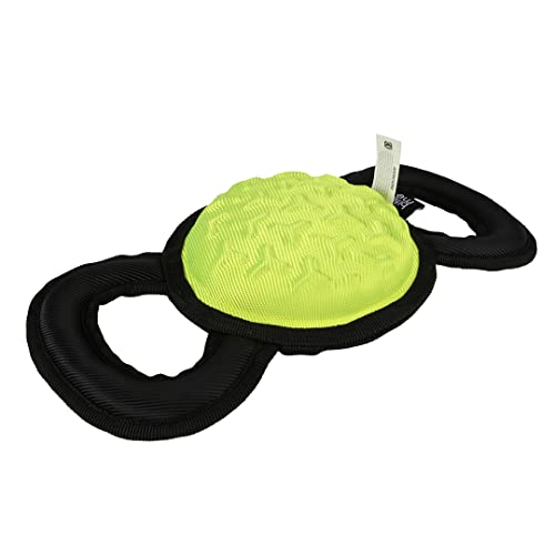 EBI, Tug-o-War Hundespielzeug mit Riemenscheibe – Y 30 x 13 x 5,5 cm, Gelb, sehr robust und sehr robust, hochwertiger Eva-Schaumstoff mit Oxford-Stoff, mit Quetscher, Stoff mit 3D-Motiven von Ebi & Ebi