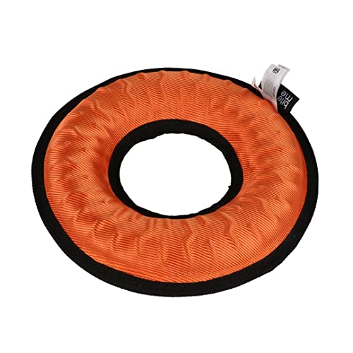 EBI, Tug-o-War Hundespielzeug mit Schnalle – O 21 x 5,2,5 cm, Orange, sehr robust und sehr robust, Eva-Schaumstoff mit Oxford-Stoff, mit Quetscher, Stoff mit 3D-Motiven von Ebi & Ebi