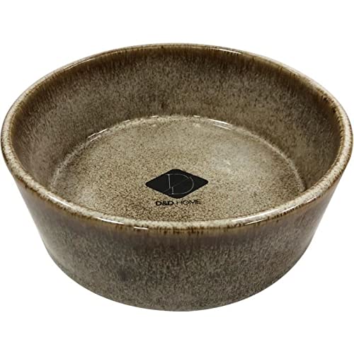 D&D Home Futternapf Jasper Sand 16,8 x 16,8 x 6,5 cm, hochwertige glasierte Keramik, robust und stabil, für Nassfutter, Trockenfutter und Wasser, spülmaschinenfest von EBI