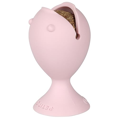 EBI Kleines Spielzeug Snack Puffi mit Ball Katzenminze, 9,5 x 5,5 x 5,5 cm, Rosa von Ebi & Ebi