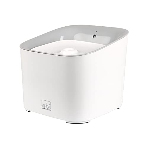 Ebi, Manoa Wasserbrunnen, 3 l, 20,5 x 20,5 x 18 cm, Weiß/Grau, Wasserflasche, Weiß/Grau, Hund Ebi, Manoa Wasserbrunnen, 3 l, 20,5 x 20,5 x 18 cm, Weiß/Grau, Wasserflasche, Weiß/Grau, Hund von Ebi