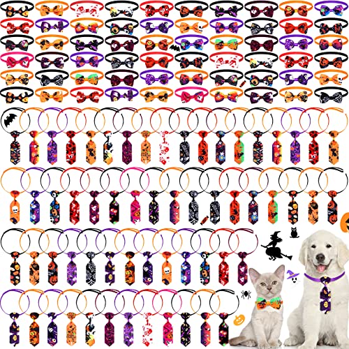 120 Stück Valentinstag Hund Fliege Halsband Set Hundehalsbänder Verstellbare Hundehaare Accessoires für kleine Hunde Niedliche Katze Basic Fliege Weihnachtsdekoration für Halloween Thanksgiving von Eccliy